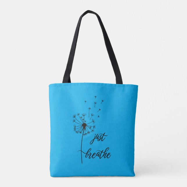 Breathe Easy with Dandelions Tote Bag (Back)