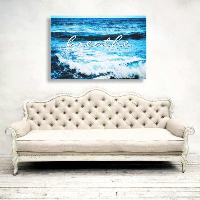 Breathe Hawaii Turquoise Ocean Waves Photo 32x48 Canvas Print (Creator Uploaded)