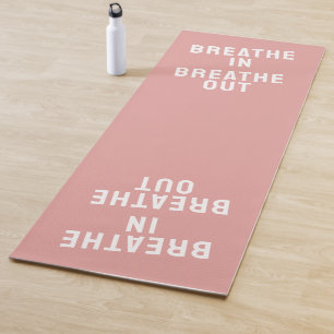 Breathe In Breathe Out Motivational Quote Yoga Mat