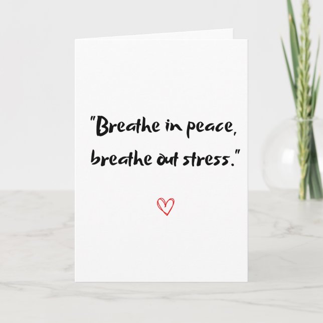Breathe in peace card (Front)