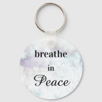 *~* Breathe in Peace Teal Lavender Watercolor