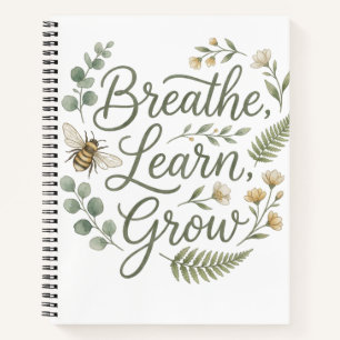 Breathe Learn Grow Mindfulness Journal & Notebook