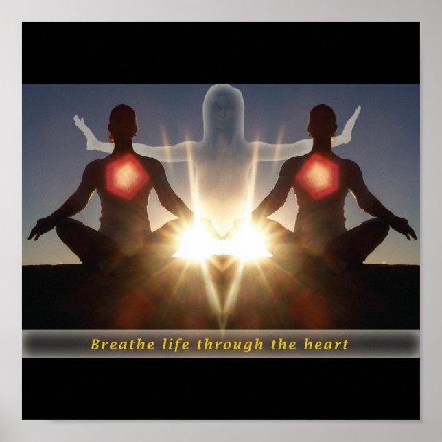 Breathe life through the heart poster (Front)