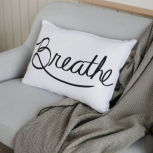 Breathe Meditation Modern Simple Accent Pillow