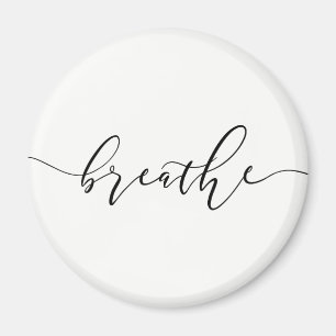 Breathe Meditation Yoga Minimalistic Magnet