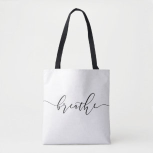 Breathe Meditation Yoga Minimalistic Tote Bag