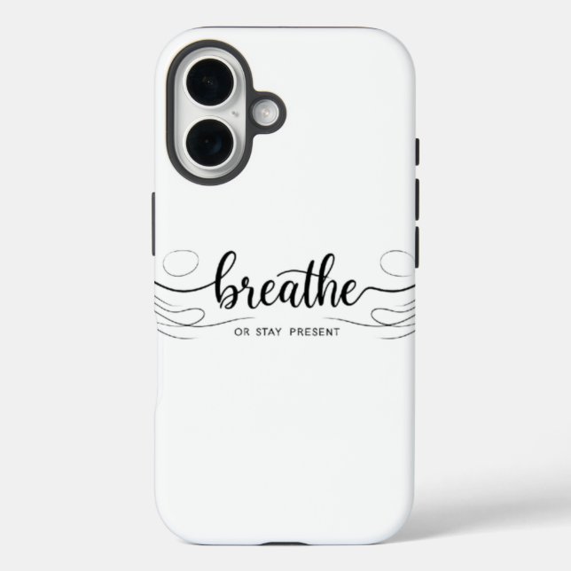 BREATHE  Minimalist iPhone Cover with a Calm Remi (Back)