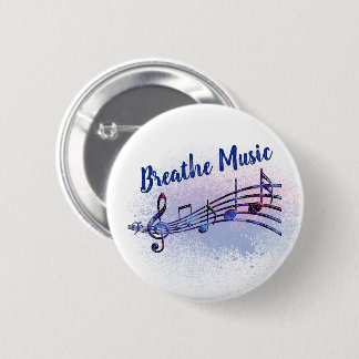 Breathe Music 2 Inch Round Button