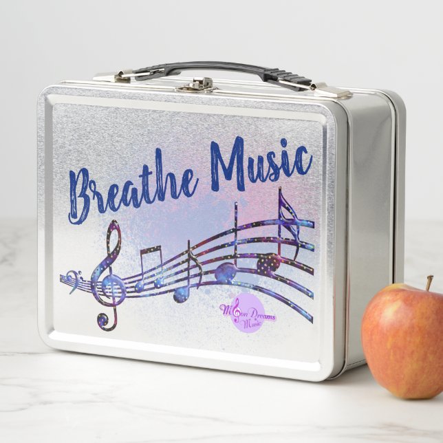 Breathe Music MoonDreams Music Logo Metal Lunch Box (In Situ)