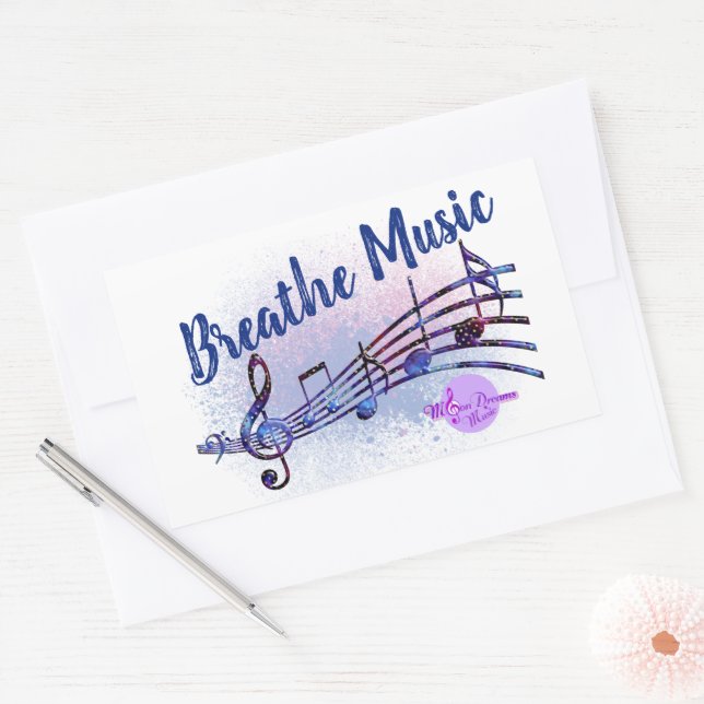 Breathe Music MoonDreams Music Logo Sticker (Envelope)