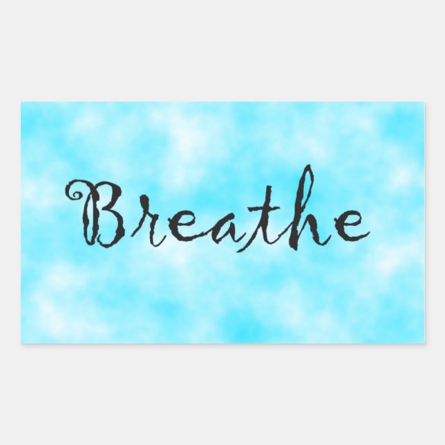 Breathe-rectangle sticker (Front)