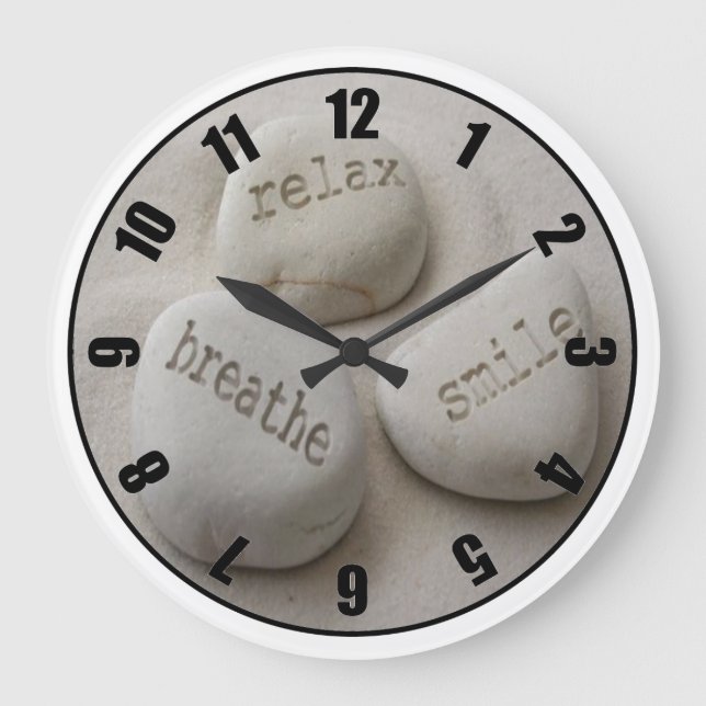 Breathe Relax Smile Customized Photo Clock (Front)