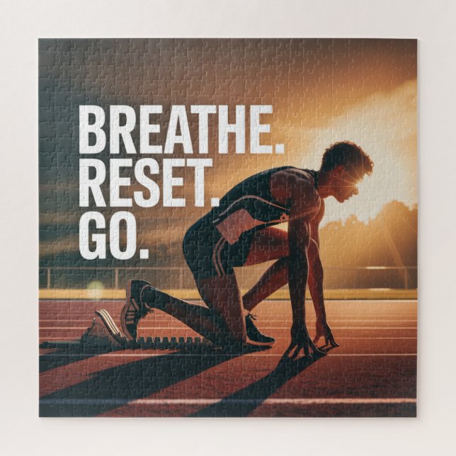 Breathe. Reset. Go. Jigsaw Puzzle (Vertical)