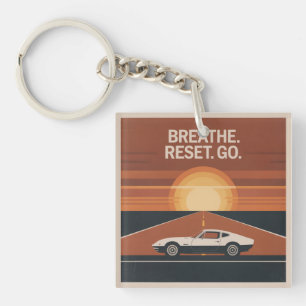 Breathe. Reset. Go Keychain