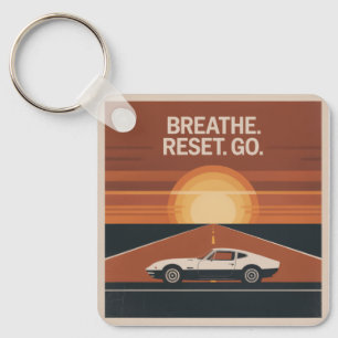 Breathe. Reset. Go Keychain