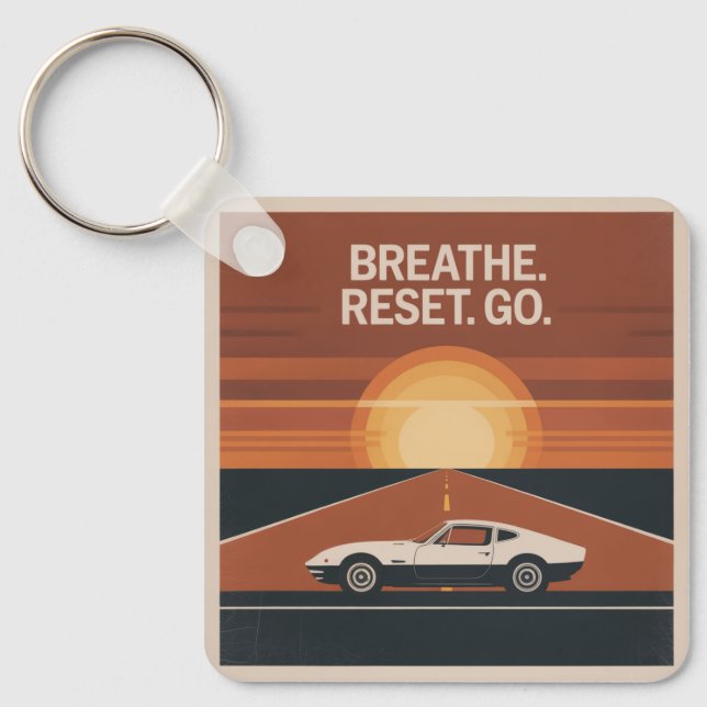 Breathe. Reset. Go Keychain (Front)