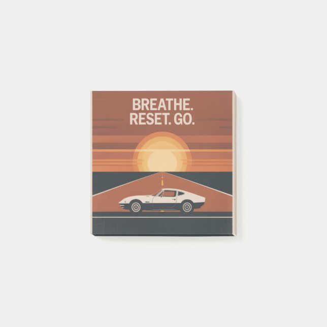Breathe. Reset. Go Post-it Notes (Front)