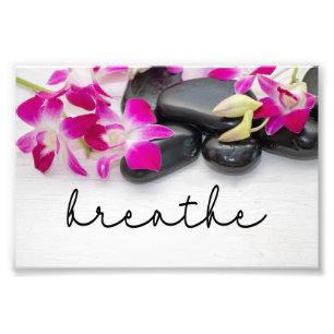 Breathe Serenity: Orchid, Hot Stone Spa & Yoga  Photo Print