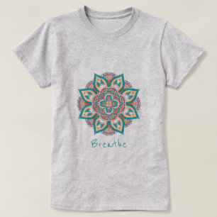Breathe slogan with mandala design T-Shirt