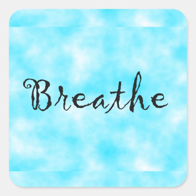 Breathe-square sticker (Front)