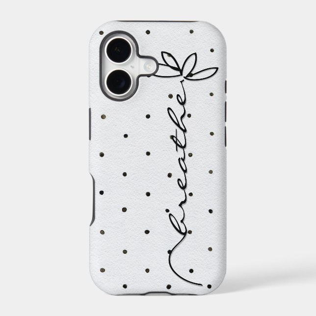 Breathe Text With a Doodle Daisy On Dots (Verso)
