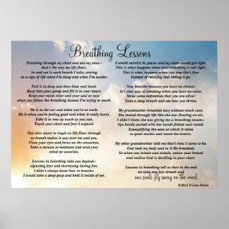 Breathing Lessons ©2012  by Trinka Polite (poster) Poster