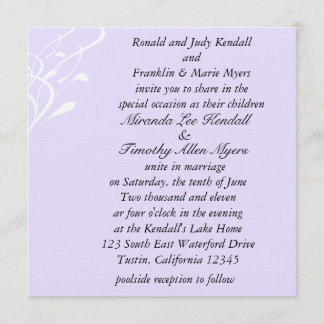 Breathless Lightly Lavendar Wedding Invites