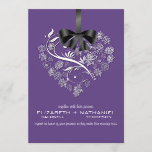 Breathless Wedding Invitation--plum Invitation