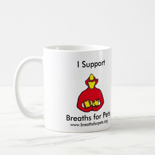 Breaths for Pets Red Logo Mug (Left)