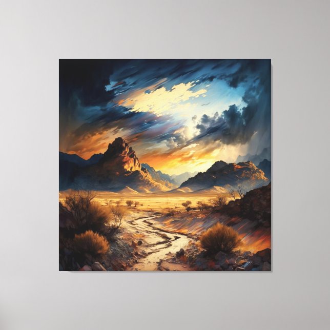 Breathtaking Beauty of the Desert and Mountains Canvas Print (Front)