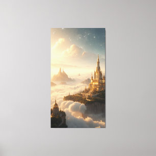 breathtaking fantasy city floating above the cloud canvas print