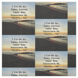 BREATHTAKING PHILIPPIANS 4:13 SCRIPTURE VERSE FABRIC