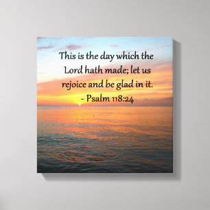 BREATHTAKING PSALM 118:24 SUNRISE PHOTO CANVAS PRINT