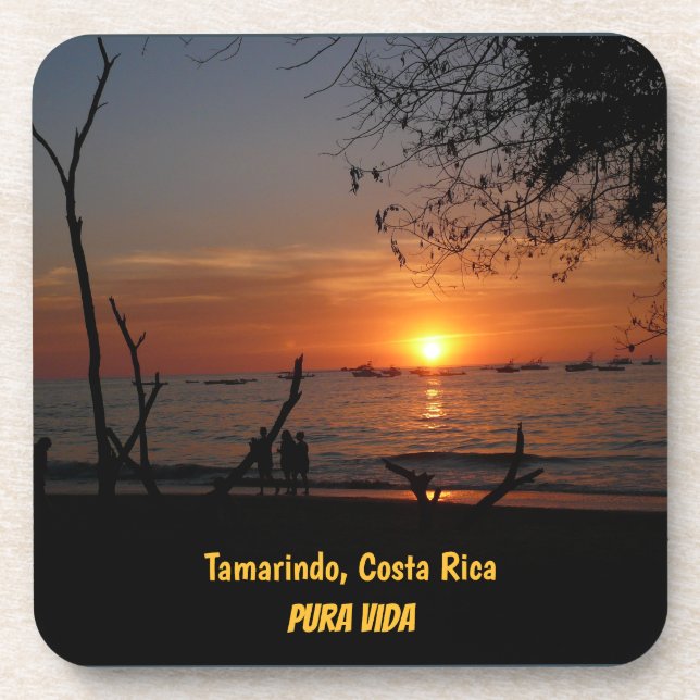 Breathtaking Tamarindo Sunset Coaster (Front)