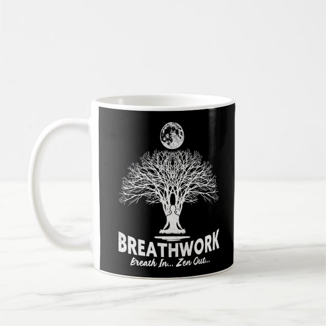 Breathwork, Stress Relief, meditation power Coffee Mug (Left)