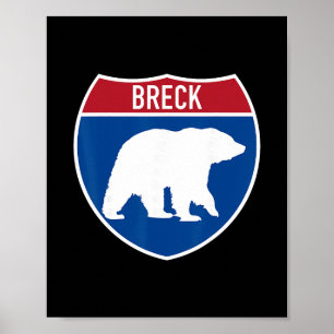 Breck Colorado Bear Co Highway Interstate Sign Sou