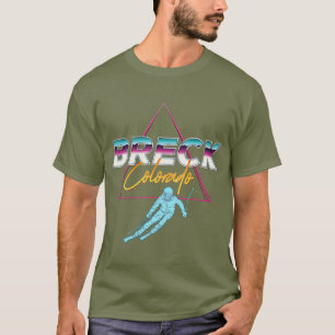 Breck Colorado   Ski Resort 1980s Retro T-Shirt