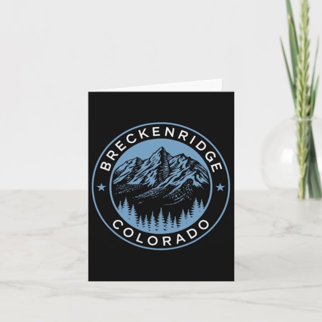 Breckenridge Co Hiking Camping Tourist Ski Gift  Card (Front)