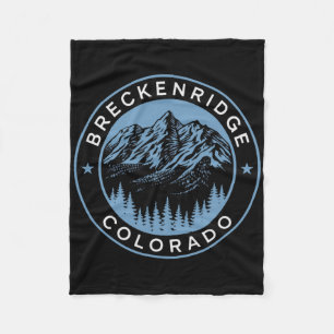 Breckenridge Co Hiking Camping Tourist Ski Gift Fleece Blanket