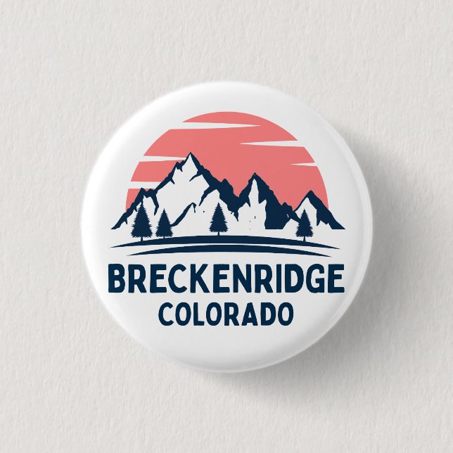 Breckenridge Colorado 1 Inch Round Button (Front)