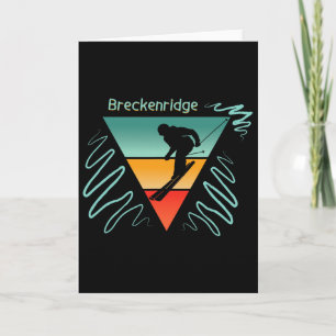 Breckenridge Colorado 90s Style Vintage Skiing Card