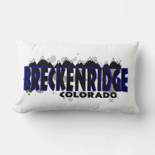 Breckenridge Colorado artistic paint splats pillow