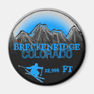 Breckenridge Colorado blue ski magnet