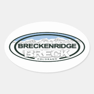 Breckenridge Colorado BRECK Rocky Mountain Oval Sticker