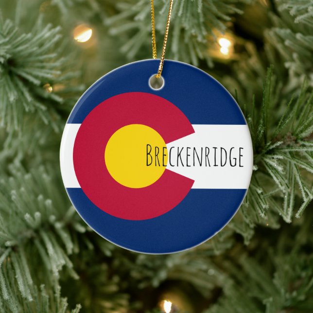 Breckenridge - COLORADO Ceramic Ornament (Tree)