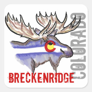 Breckenridge Colorado flag elk design stickers