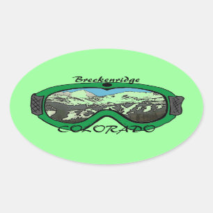 Breckenridge Colorado green goggle stickers