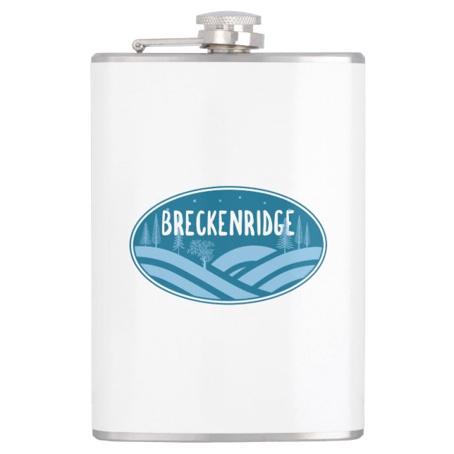 Breckenridge Colorado Outdoors Hip Flask (Front)