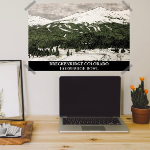 Breckenridge Colorado Pencil/Pen Illustration Poster