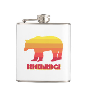 Breckenridge Colorado Rainbow Bear Hip Flask